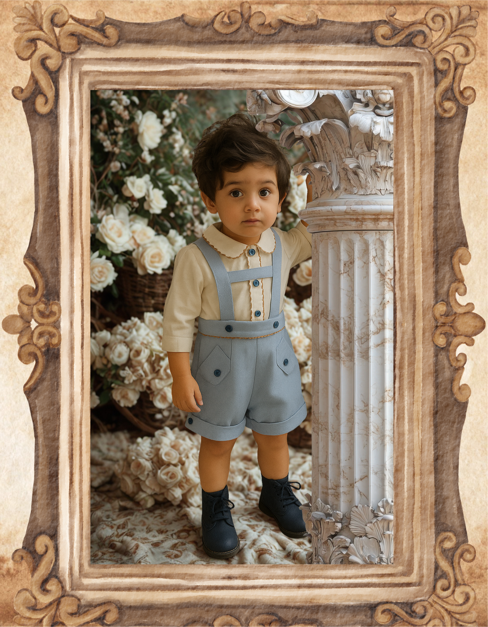 Prince inspired- baby boy suspender outfit