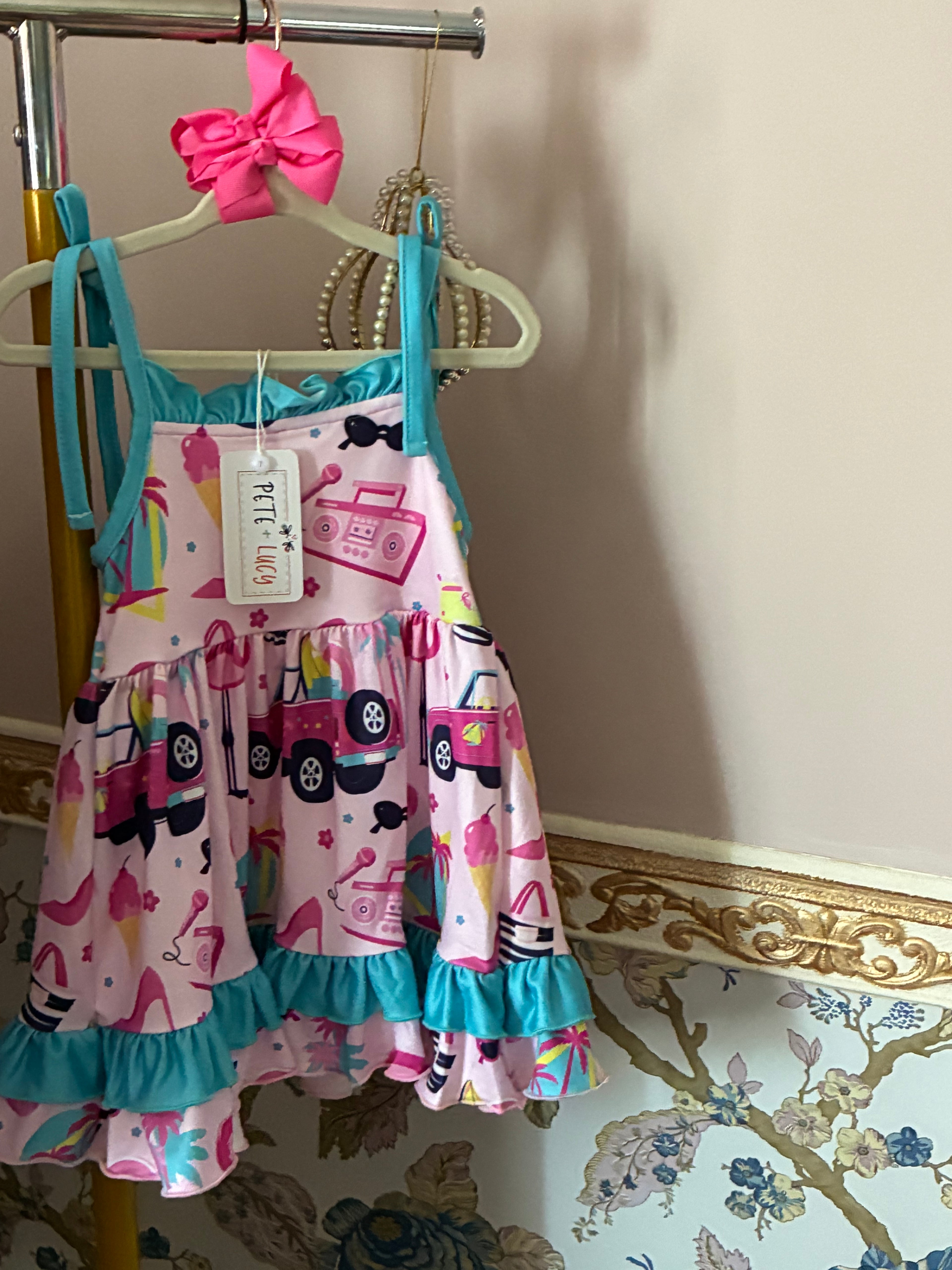 California Doll ruffled trim Dress