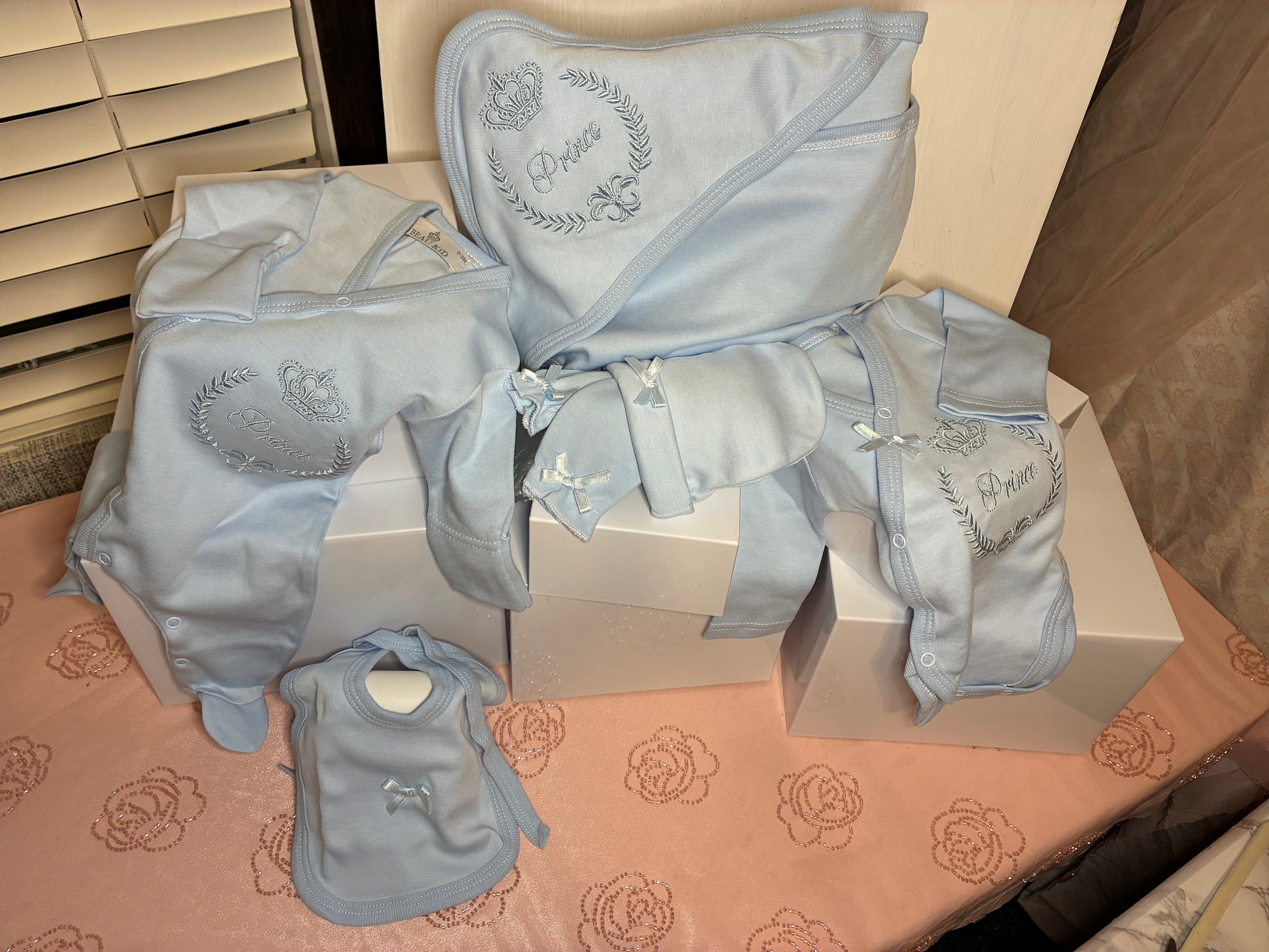 Prince Embroidered-Baby boy 6 pc-set