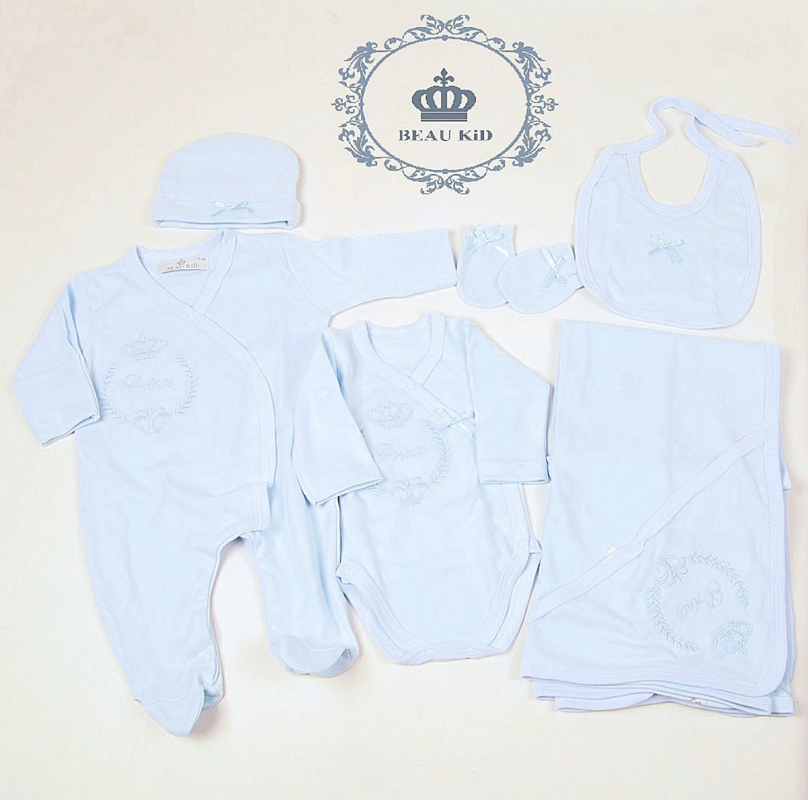 Prince Embroidered-Baby boy 6 pc-set