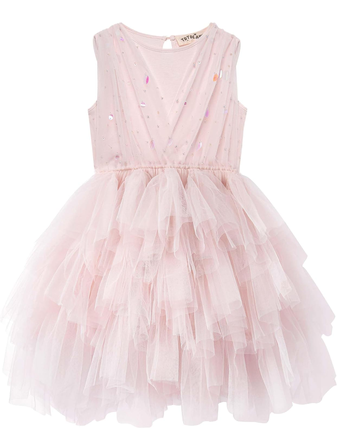 Sleeveless sequin Layered tutu dress