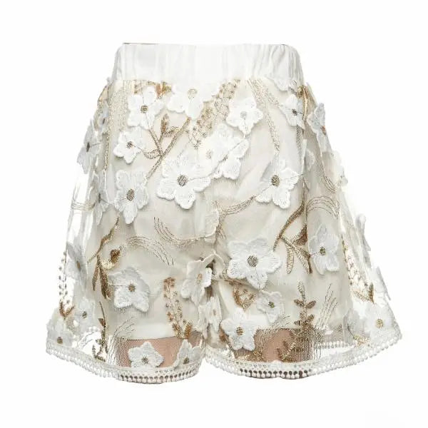Floral Lace Shorts- kids