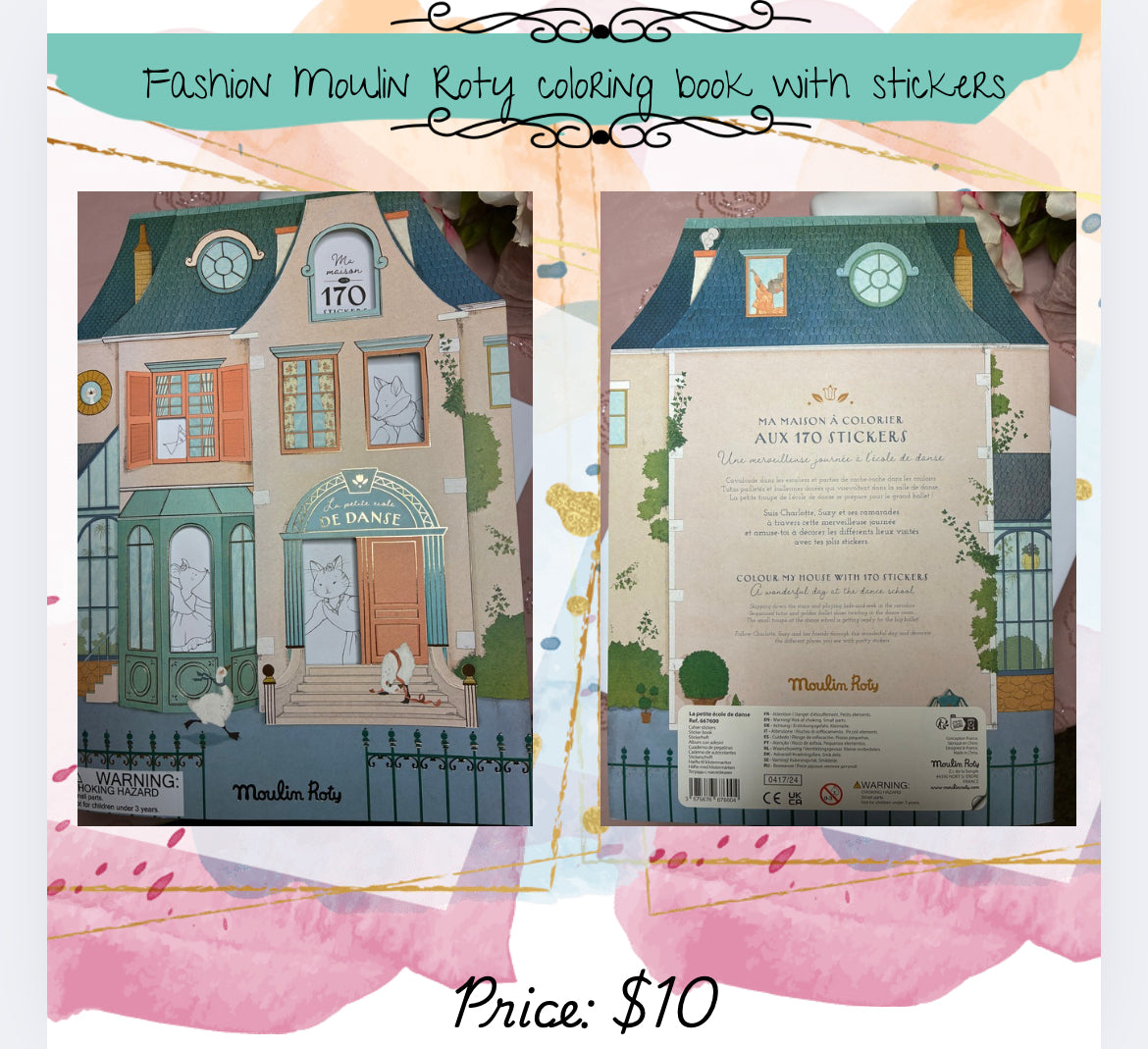 Fashion in Paris-Kids Coloring Book