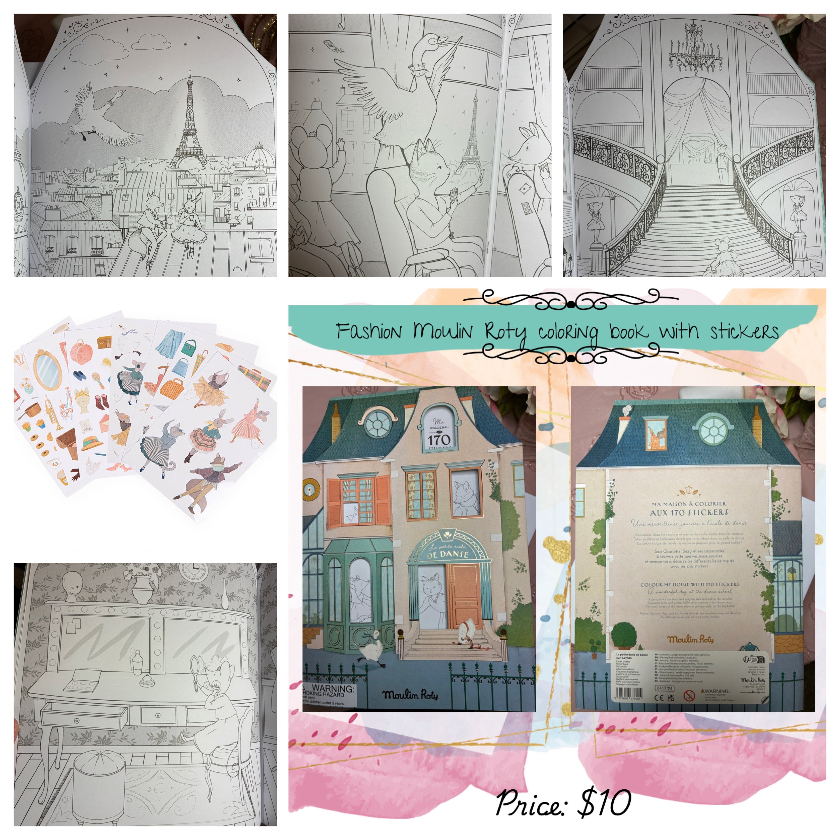 Fashion in Paris-Kids Coloring Book