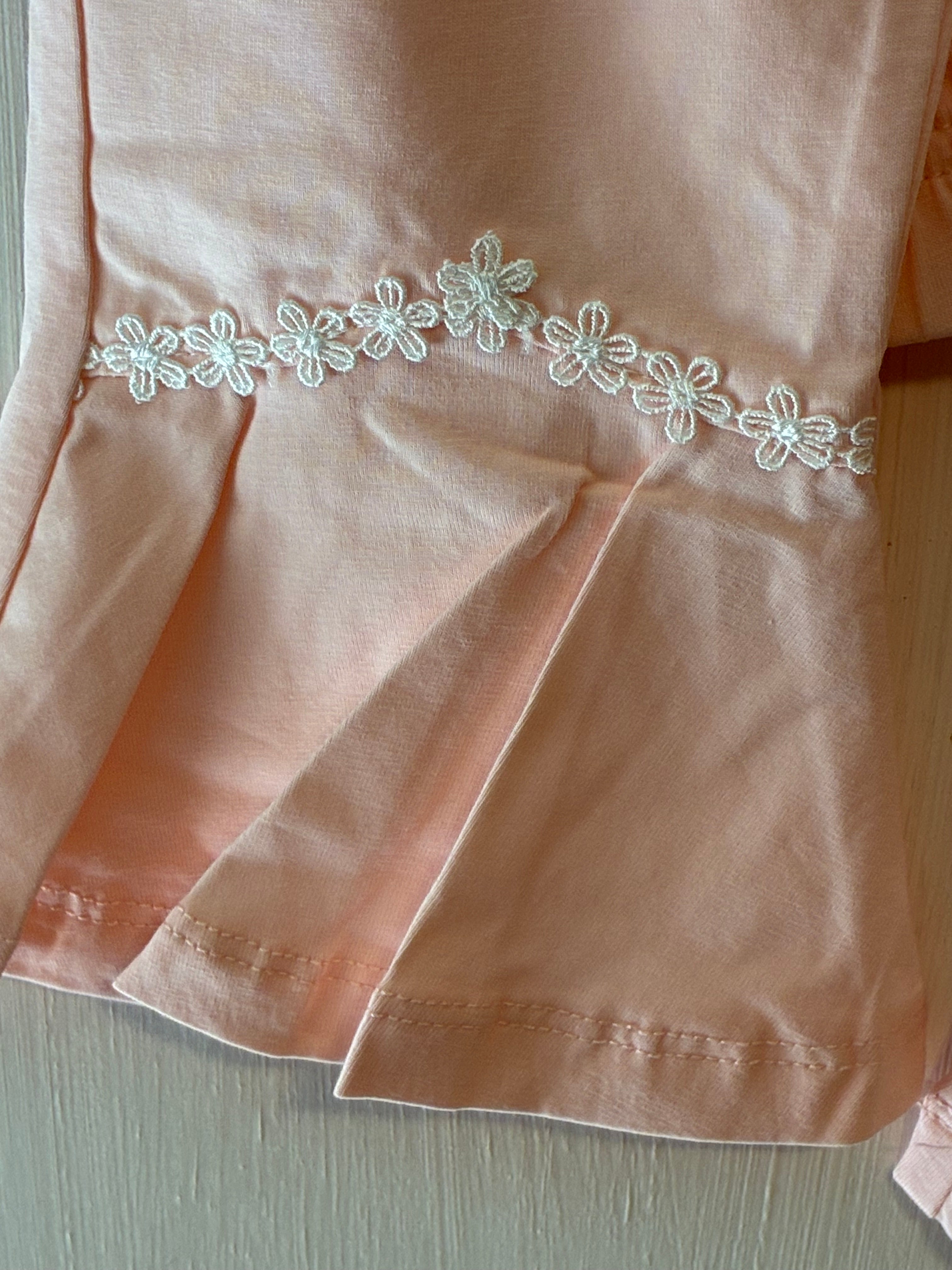 Kids Pink pants with floral trim