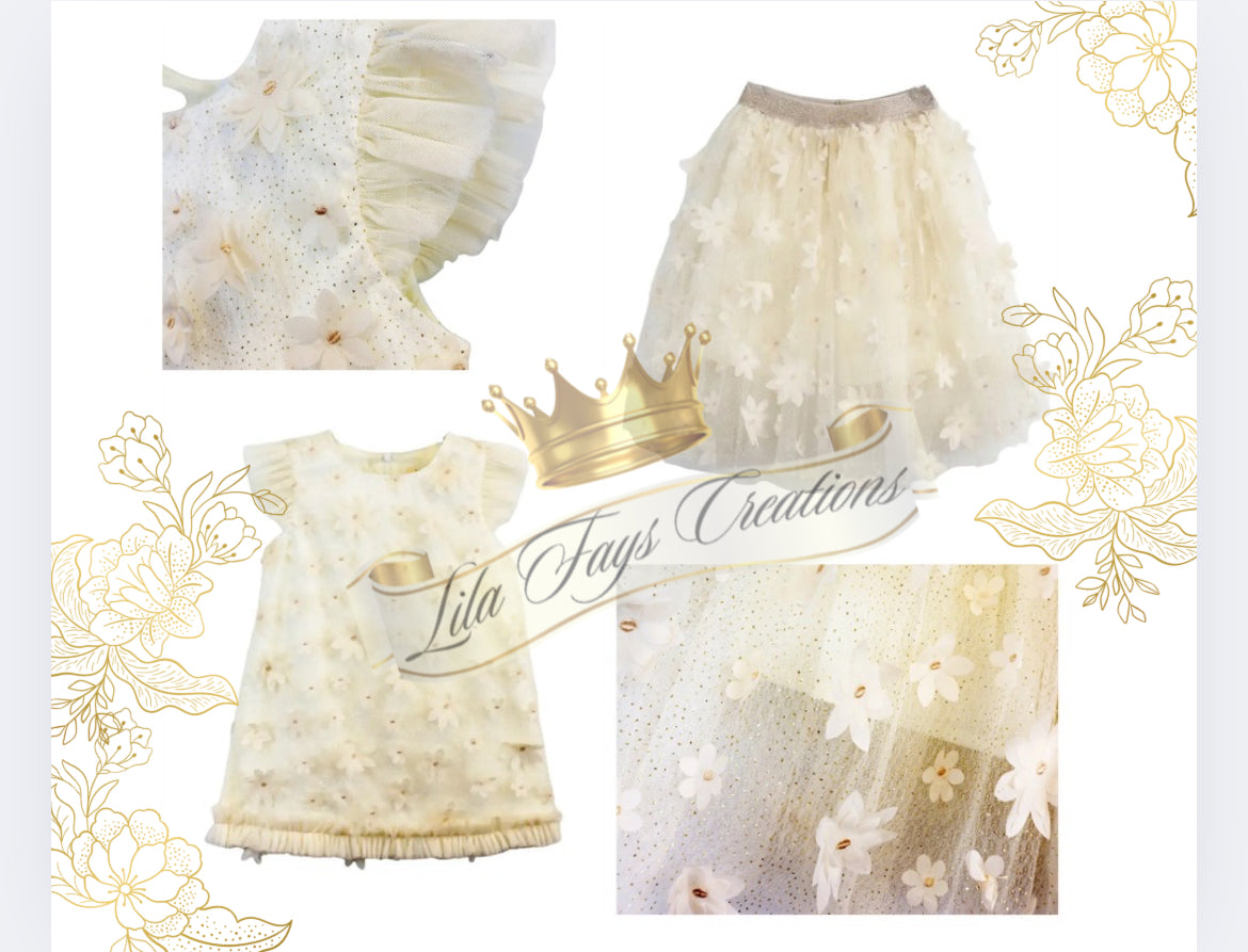Crown blossom tulle Dress