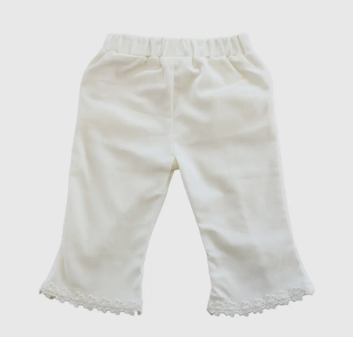 Bow & Lace Split Hem Pants- kids