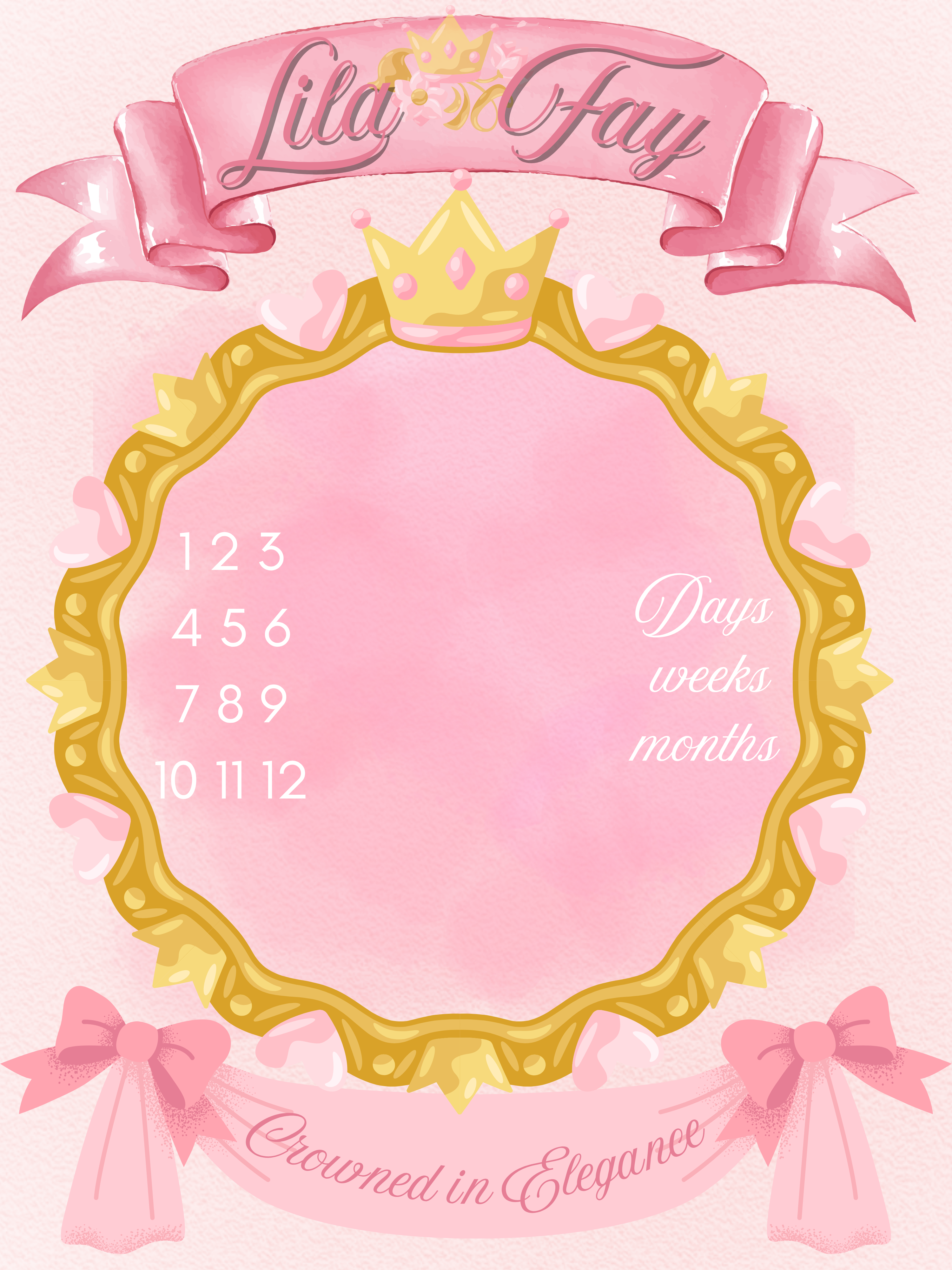 “Baby Girl” custom name milestone blanket